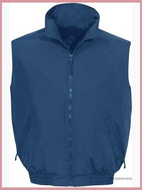 Men's Windproof Nylon Vest Fleece Lined Performance Coat